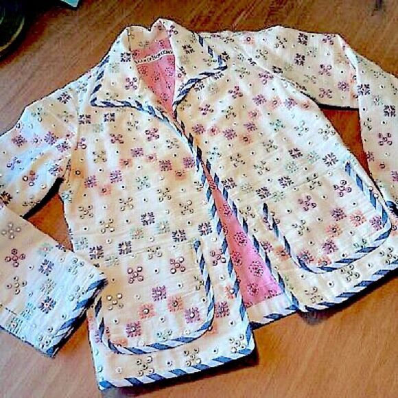 NWT Alix of Bohemia Oyster Shell Embroidered Jacket sz XS $1,380 - Picture 2 of 3